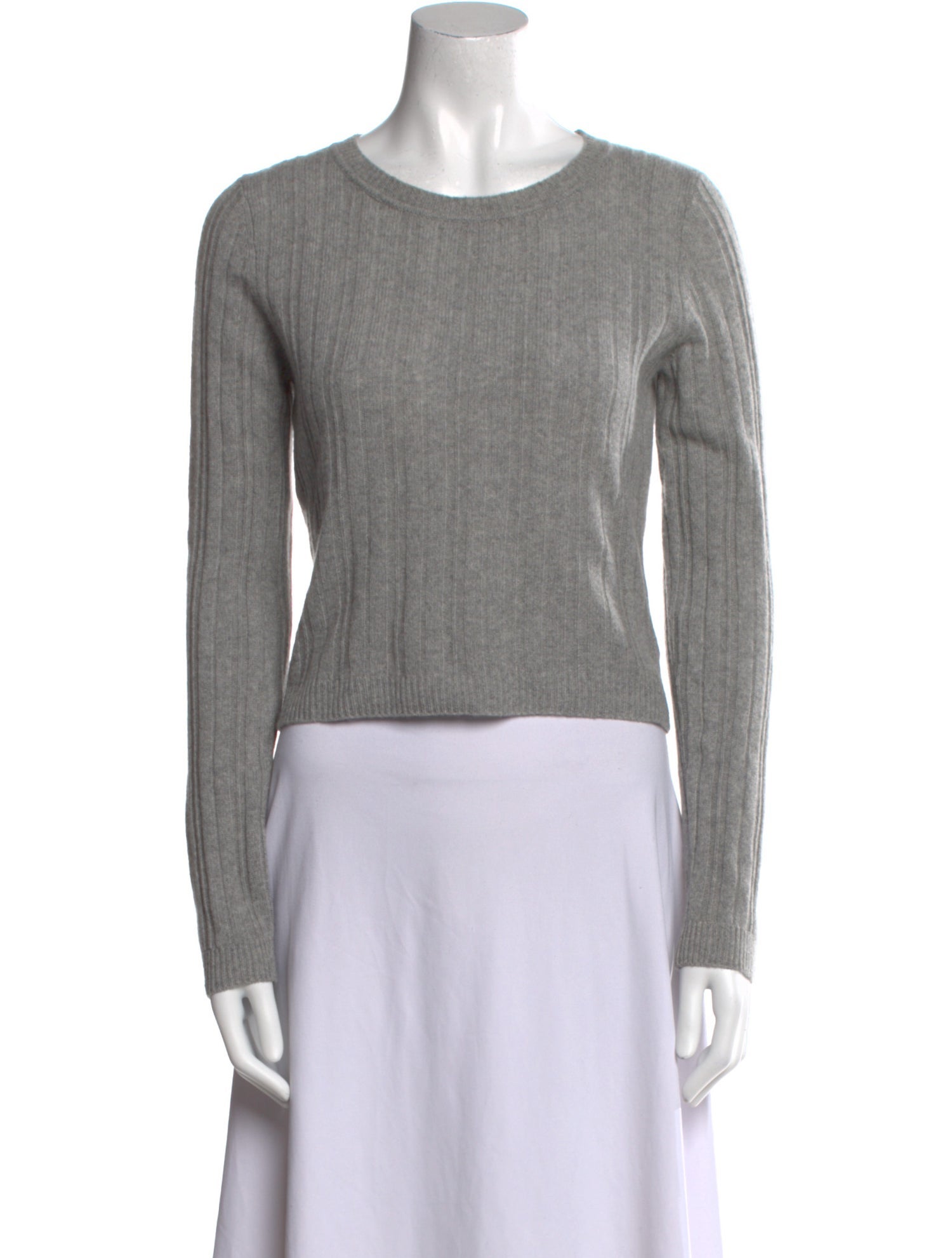 Reformation Scoop Neck Long Sleeve Crop Top