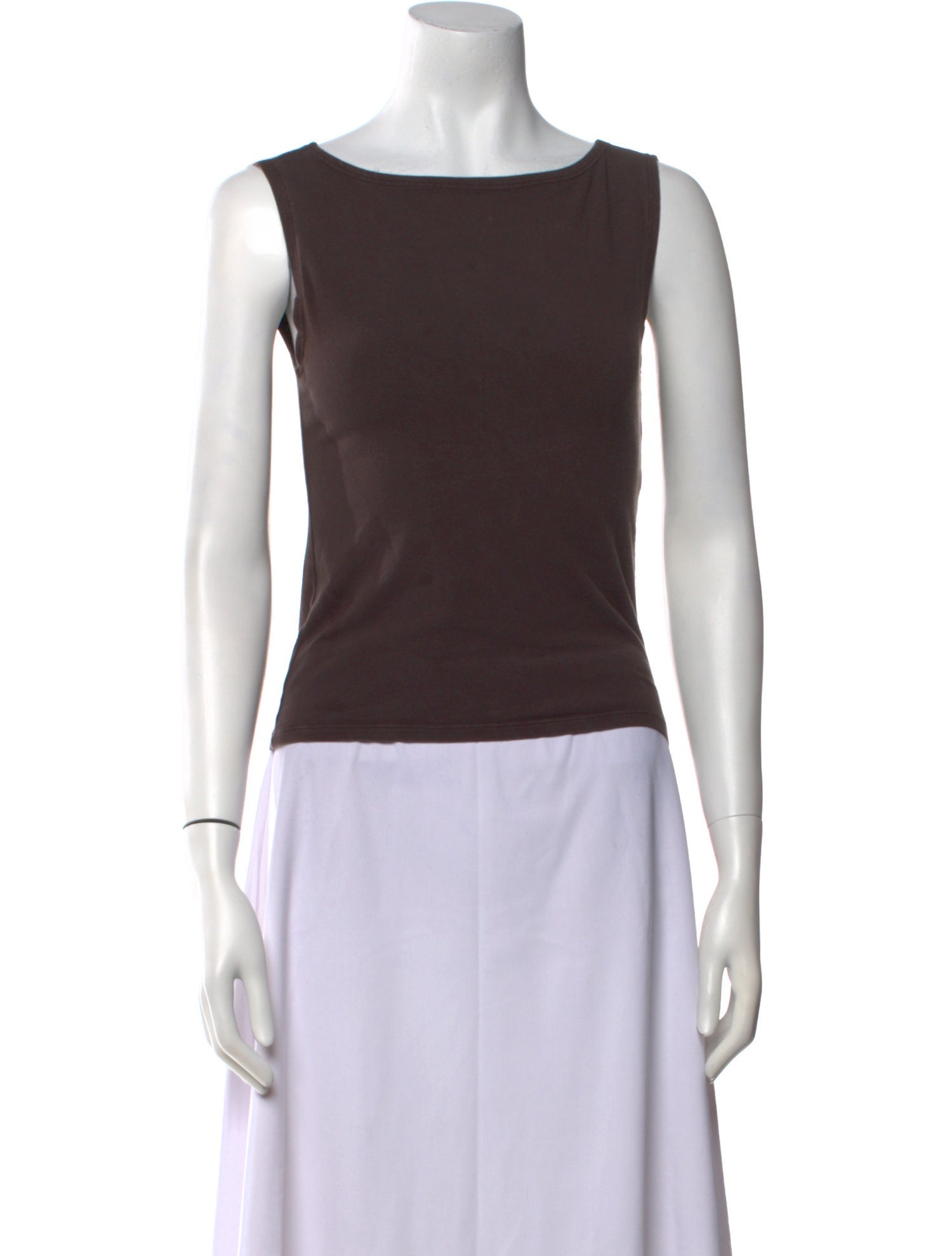 Reformation Bateau Neckline Sleeveless Crop Top