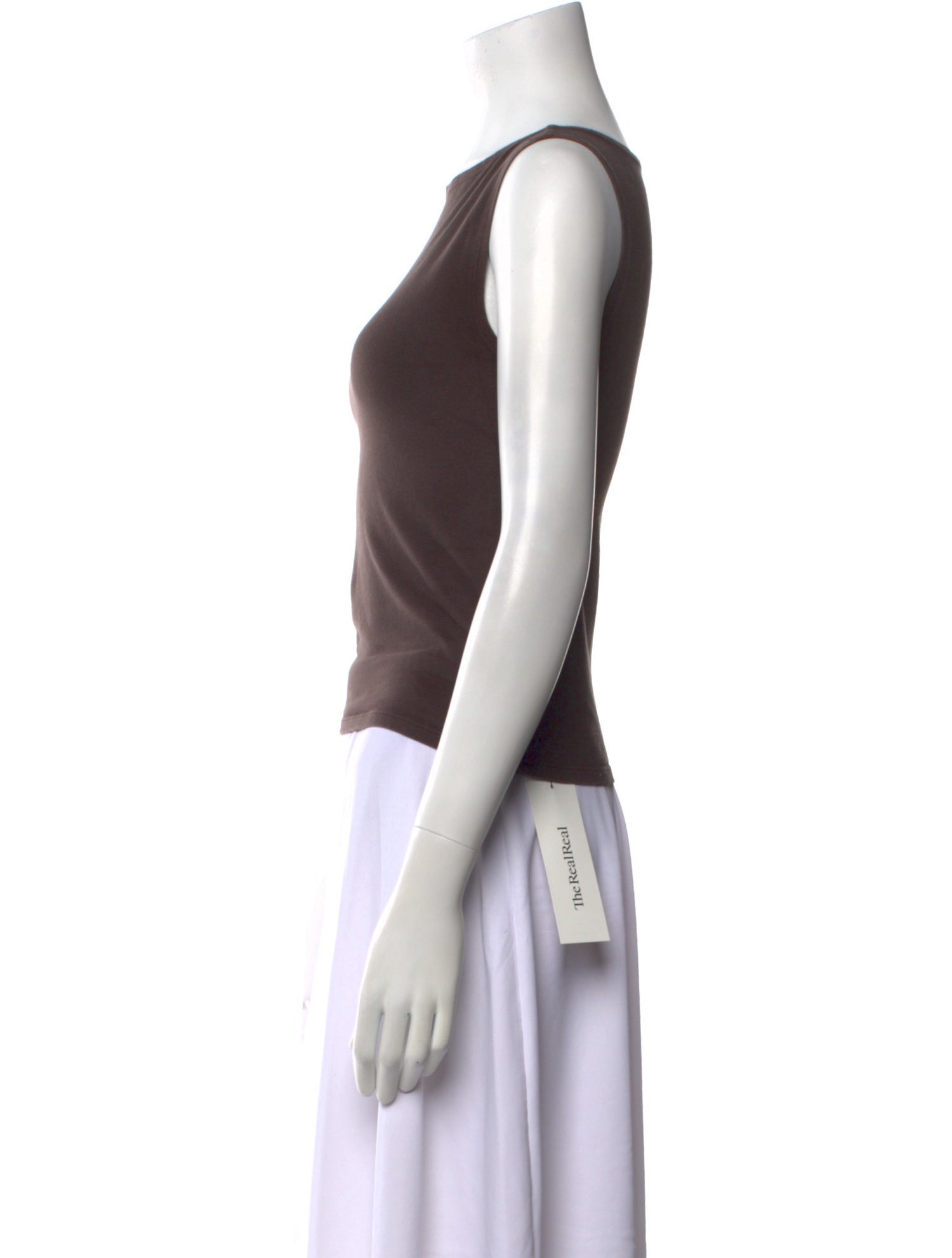 Reformation Bateau Neckline Sleeveless Crop Top