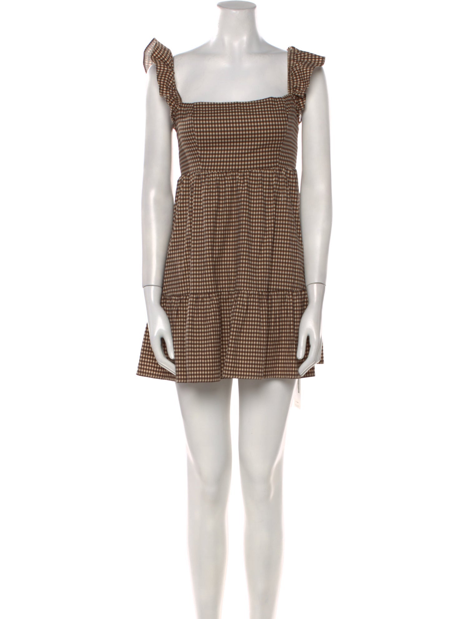 Reformation Houndstooth Print Mini Dress