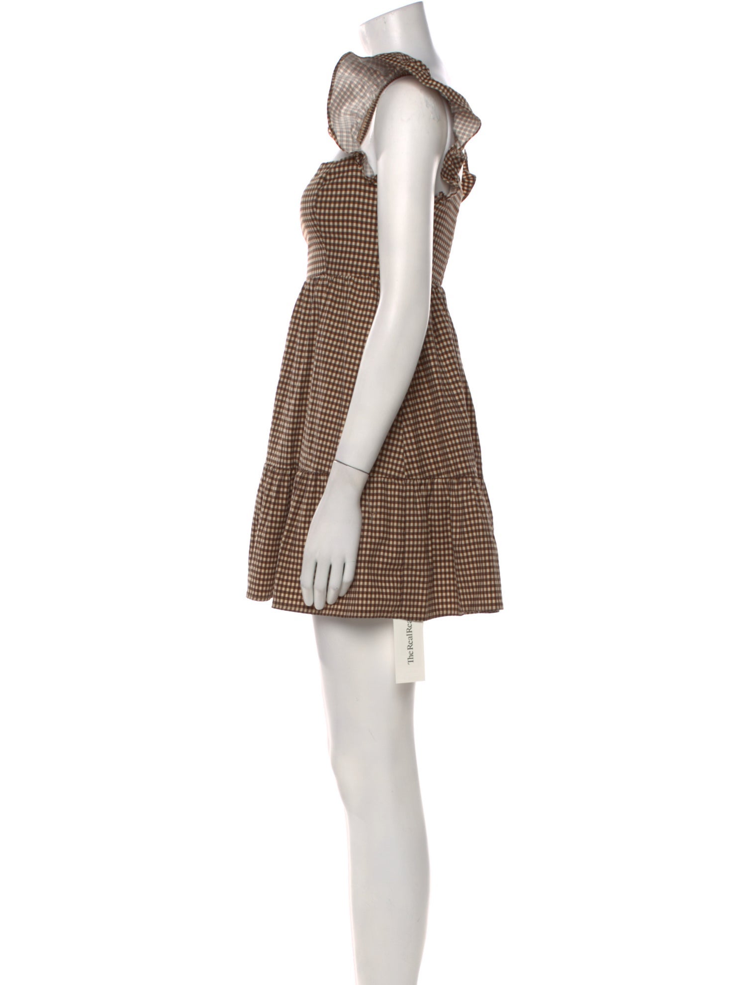 Reformation Houndstooth Print Mini Dress