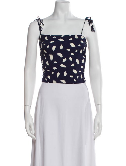 Reformation Printed Square Neckline Crop Top
