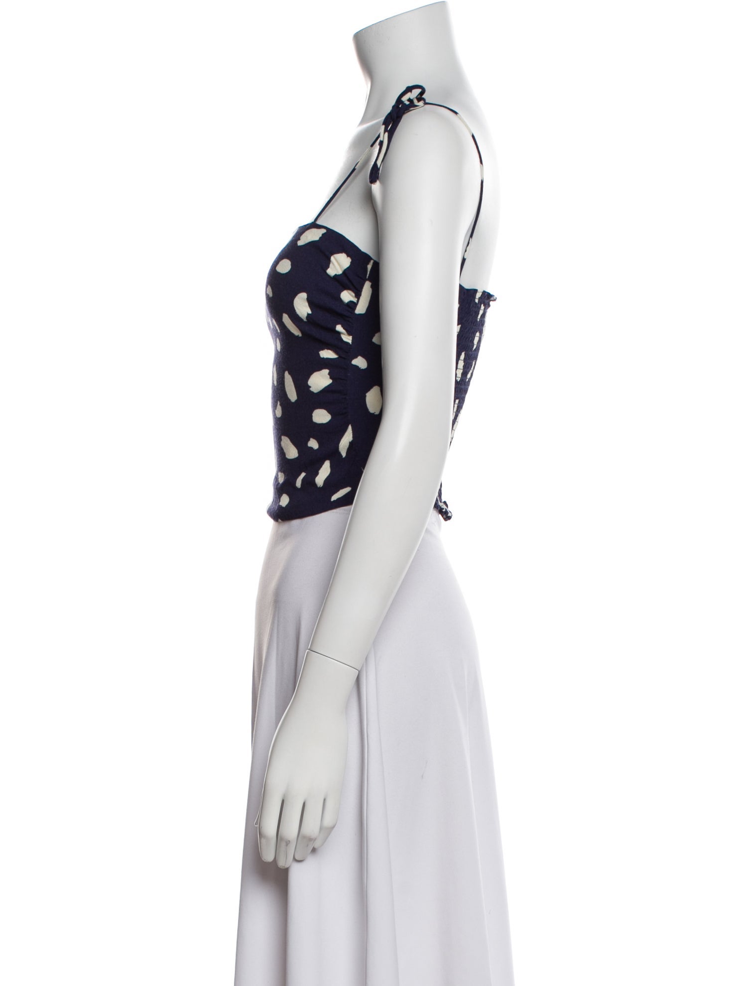 Reformation Printed Square Neckline Crop Top