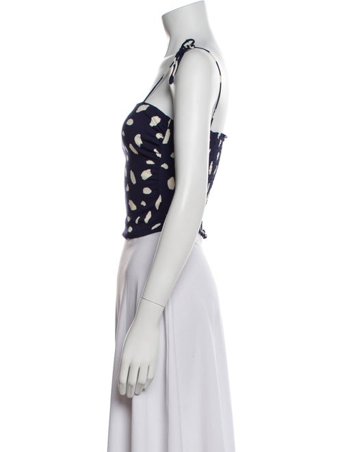 Reformation Printed Square Neckline Crop Top