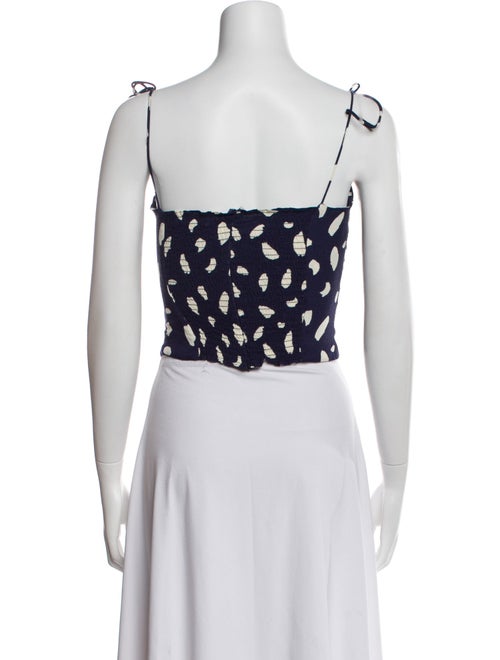 Reformation Printed Square Neckline Crop Top