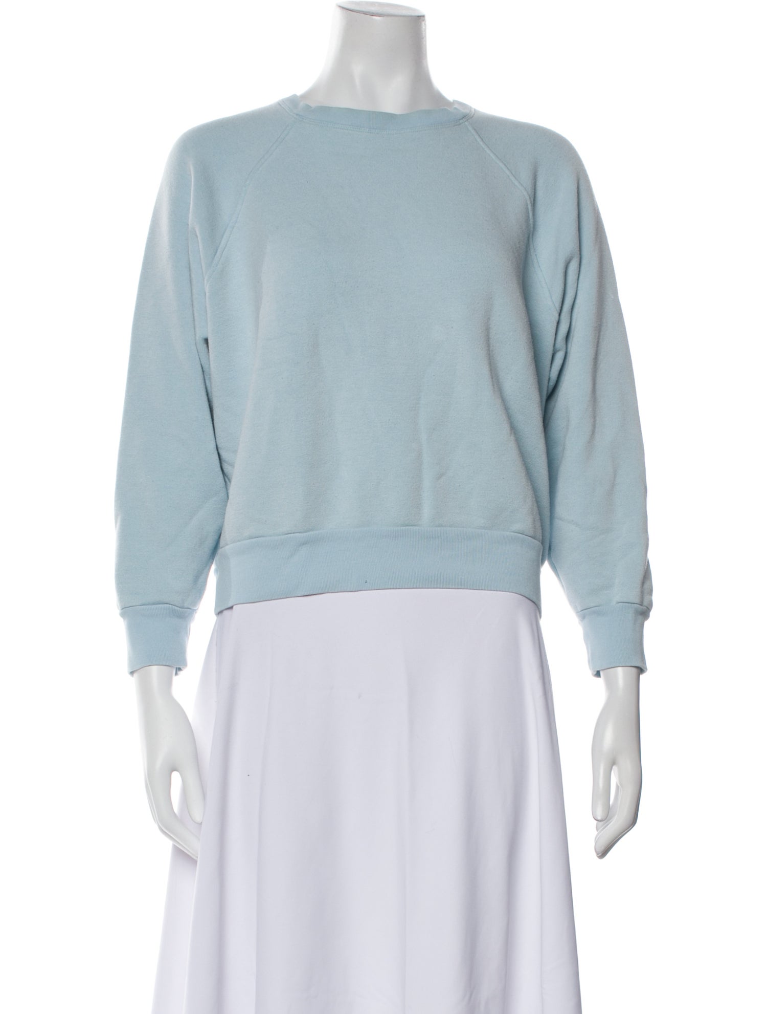 Reformation Bateau Neckline Three-Quarter Sleeve Sweatshirt