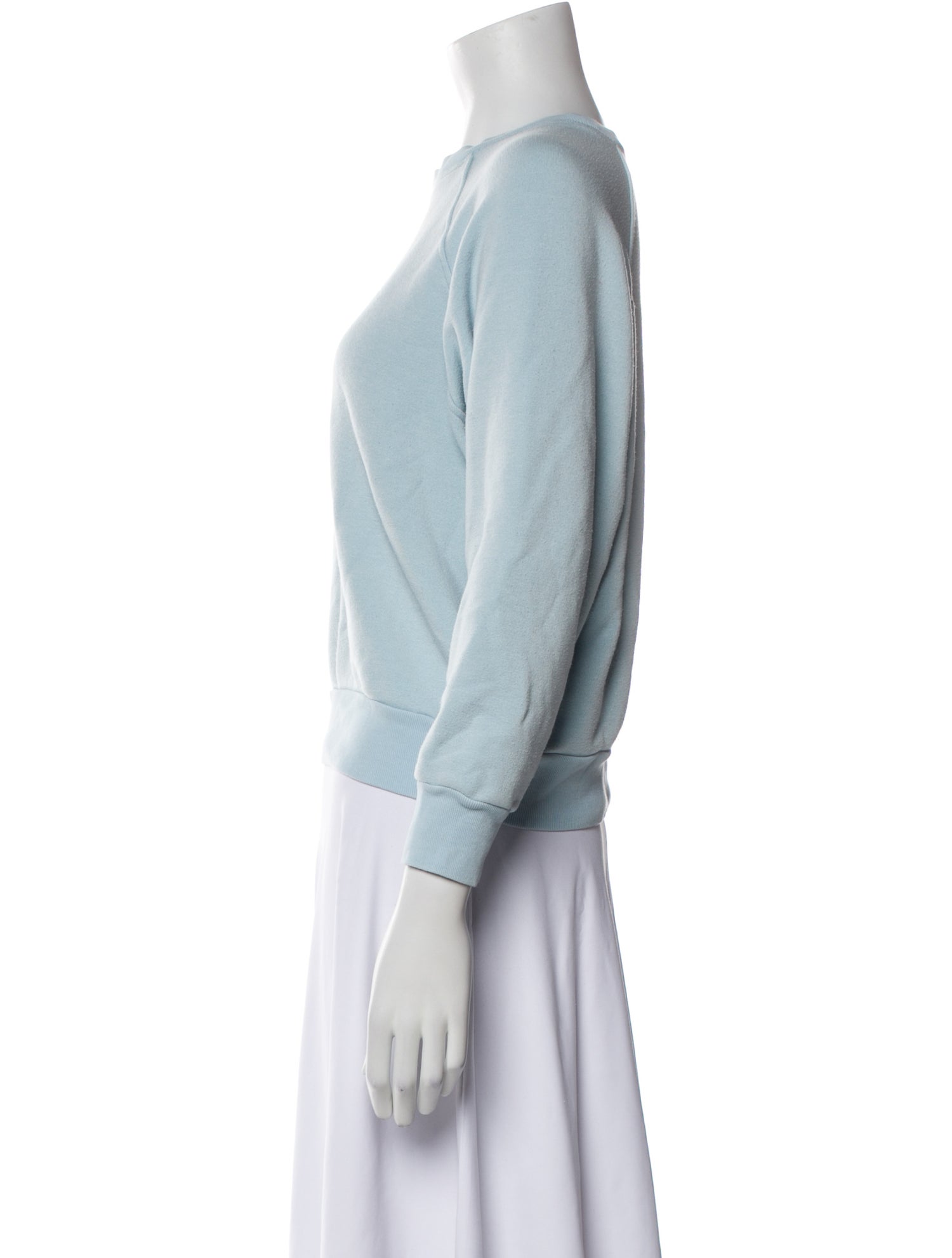 Reformation Bateau Neckline Three-Quarter Sleeve Sweatshirt