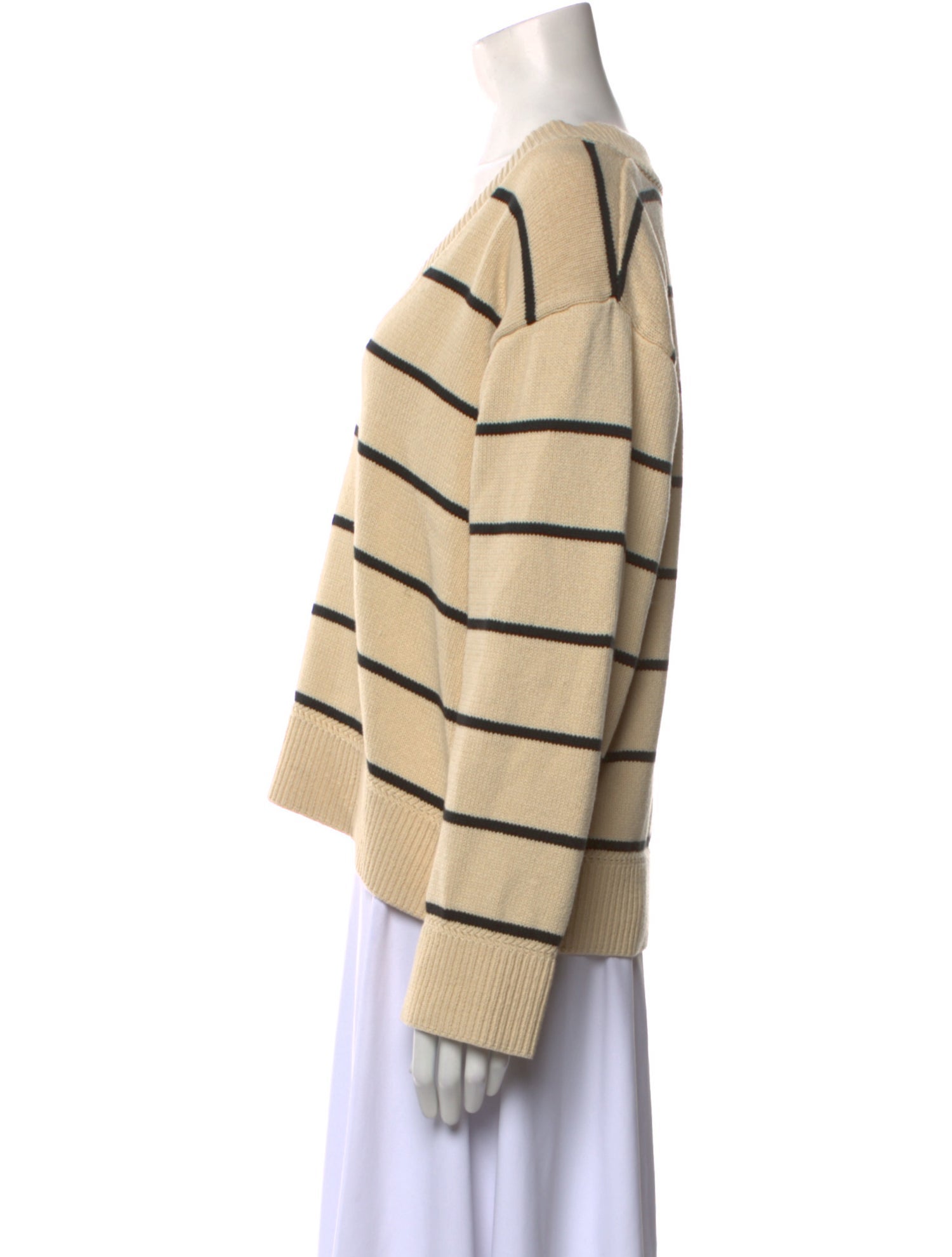 Reformation Striped V-Neck Sweater