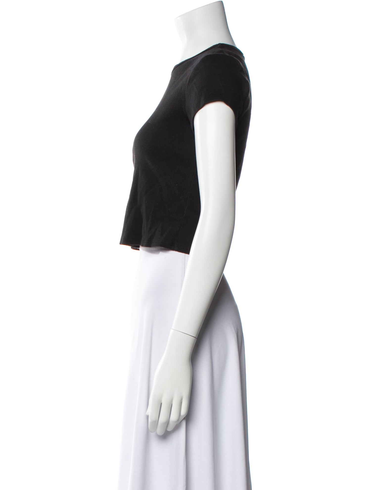 Reformation Crew Neck Short Sleeve Crop Top