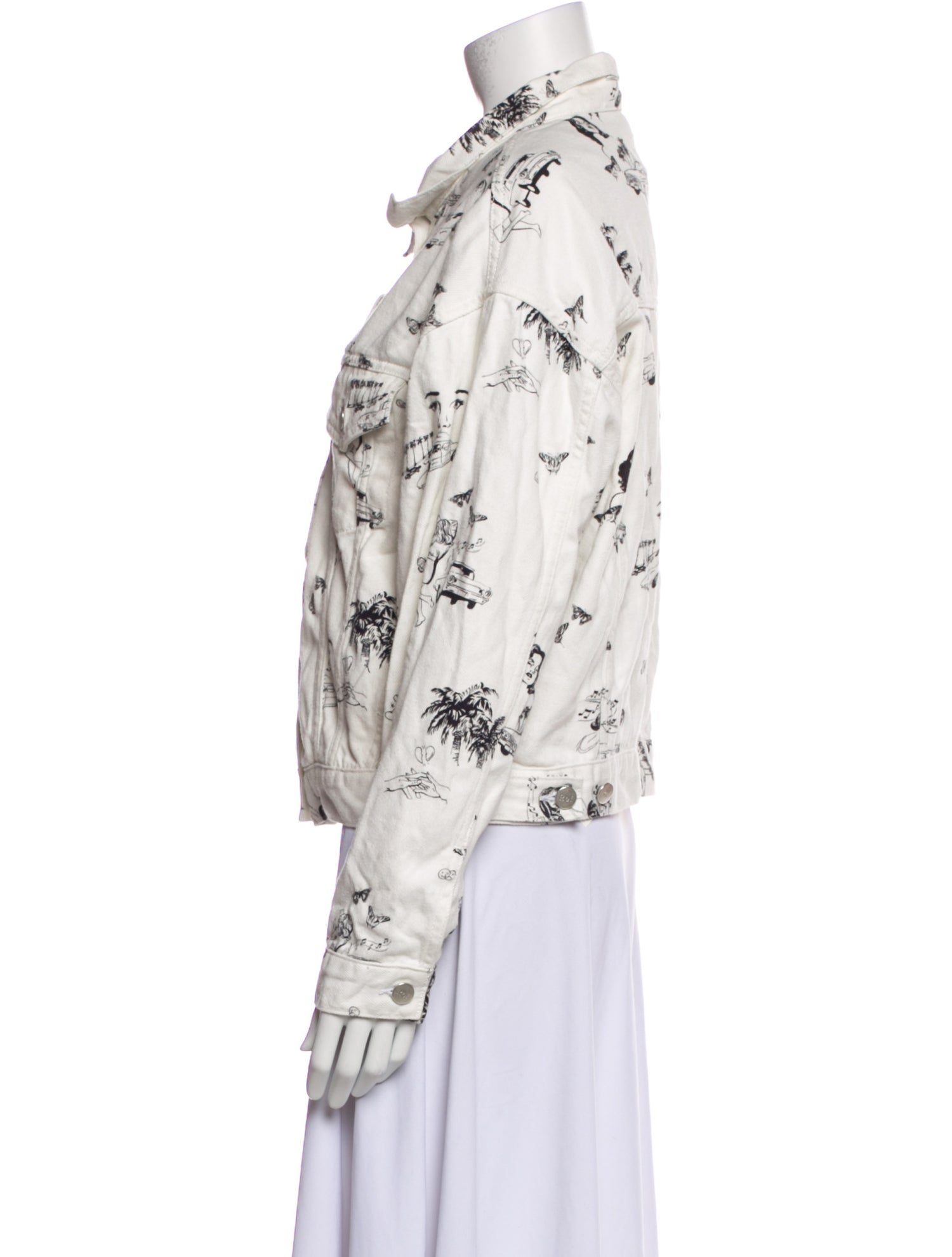 Reformation Printed Denim Jacket