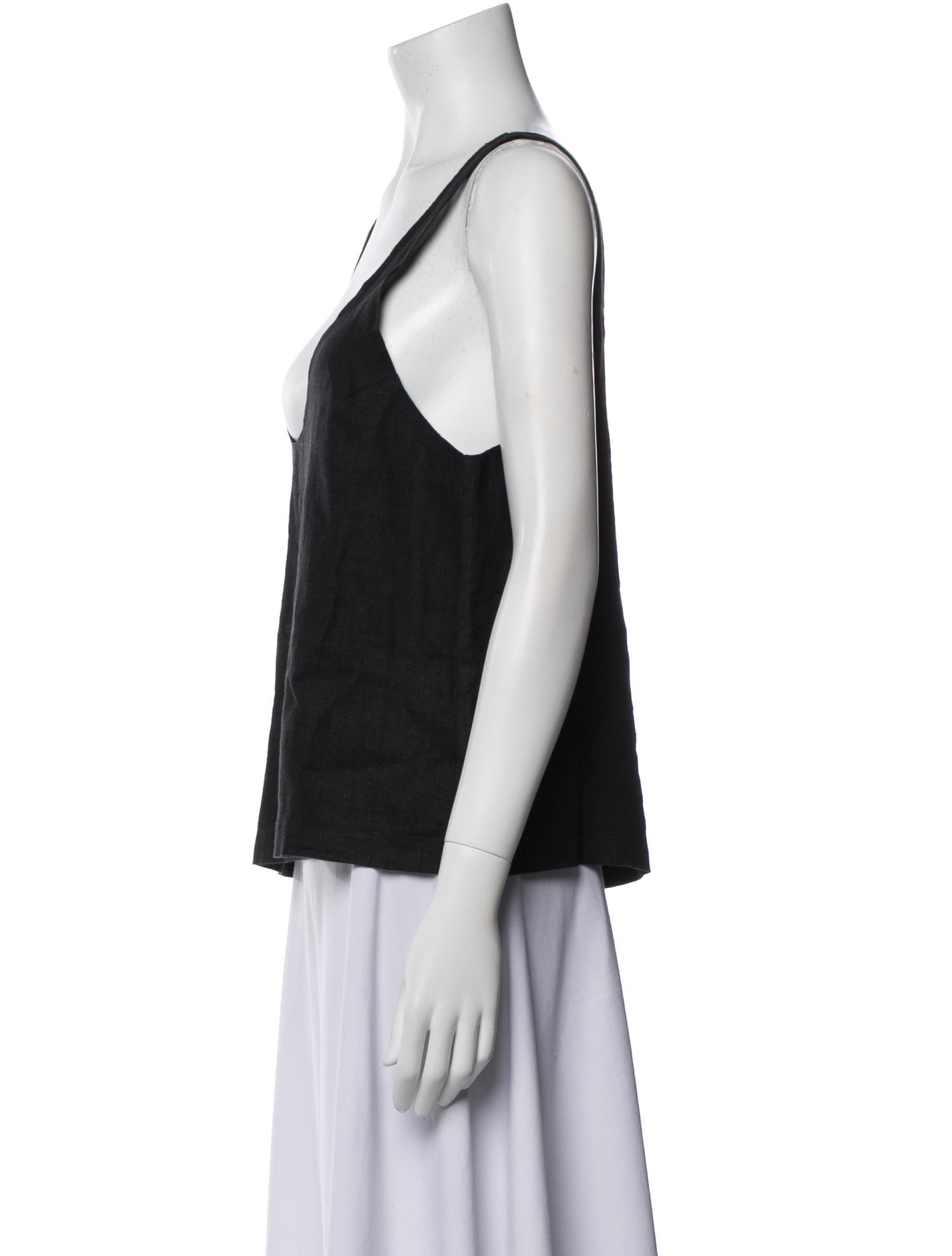 Reformation Linen Scoop Neck Top