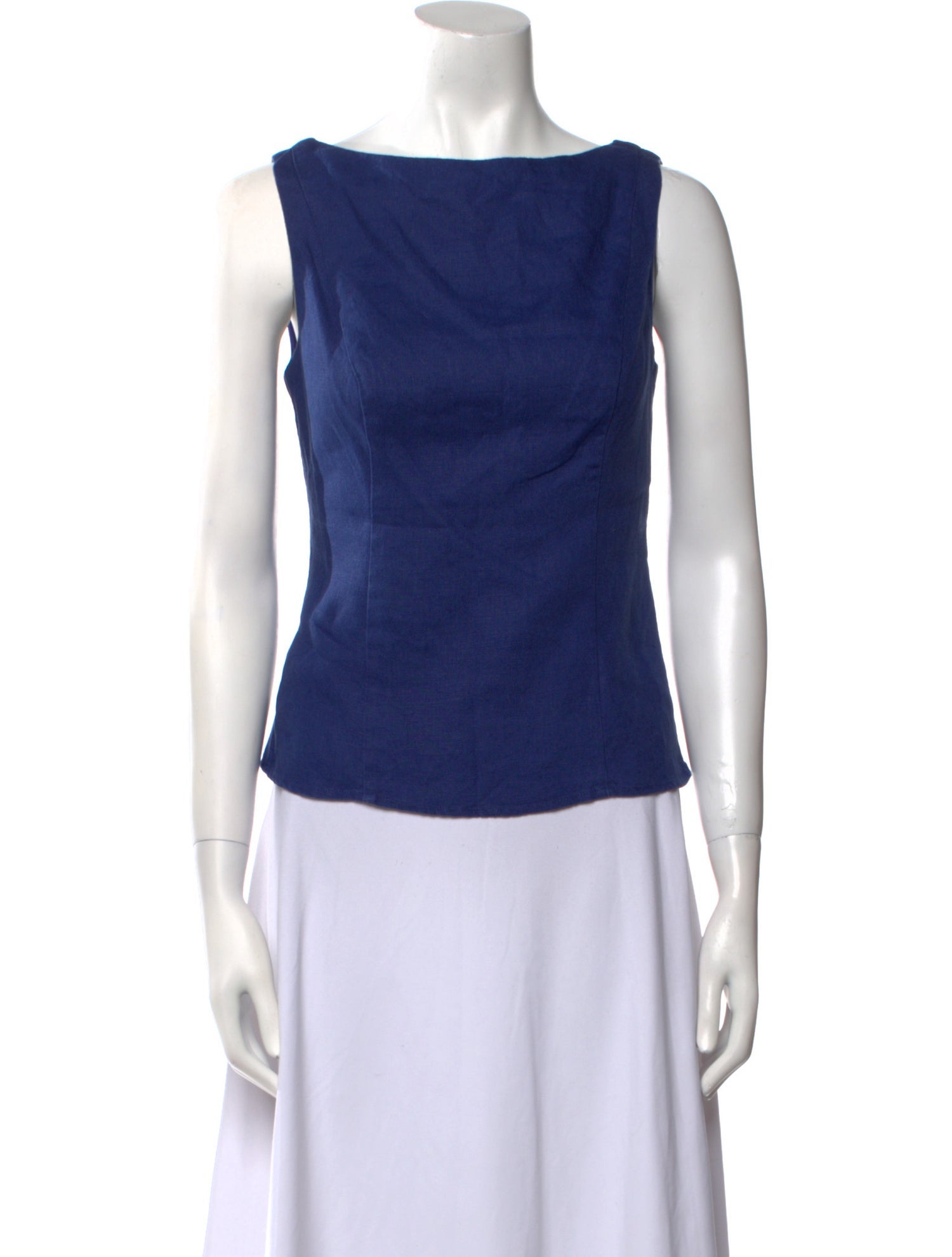 Reformation Linen Bateau Neckline Top