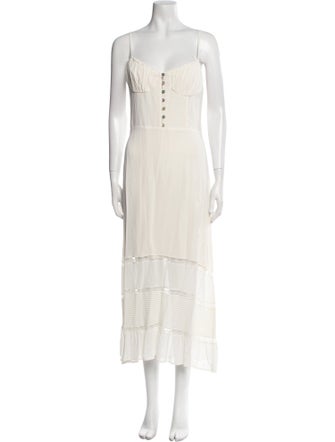 Reformation Square Neckline Midi Length Dress