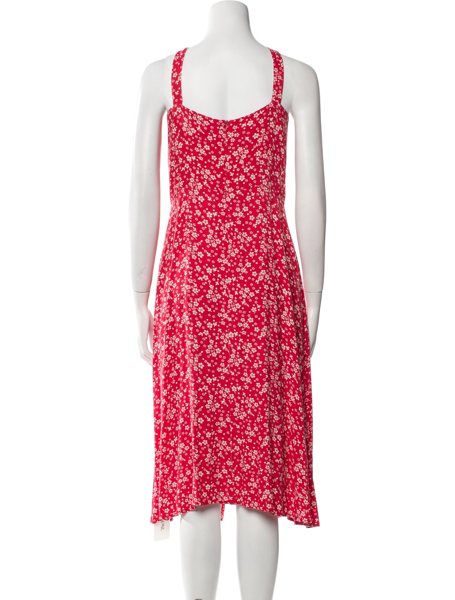 Reformation Floral Print Midi Length Dress