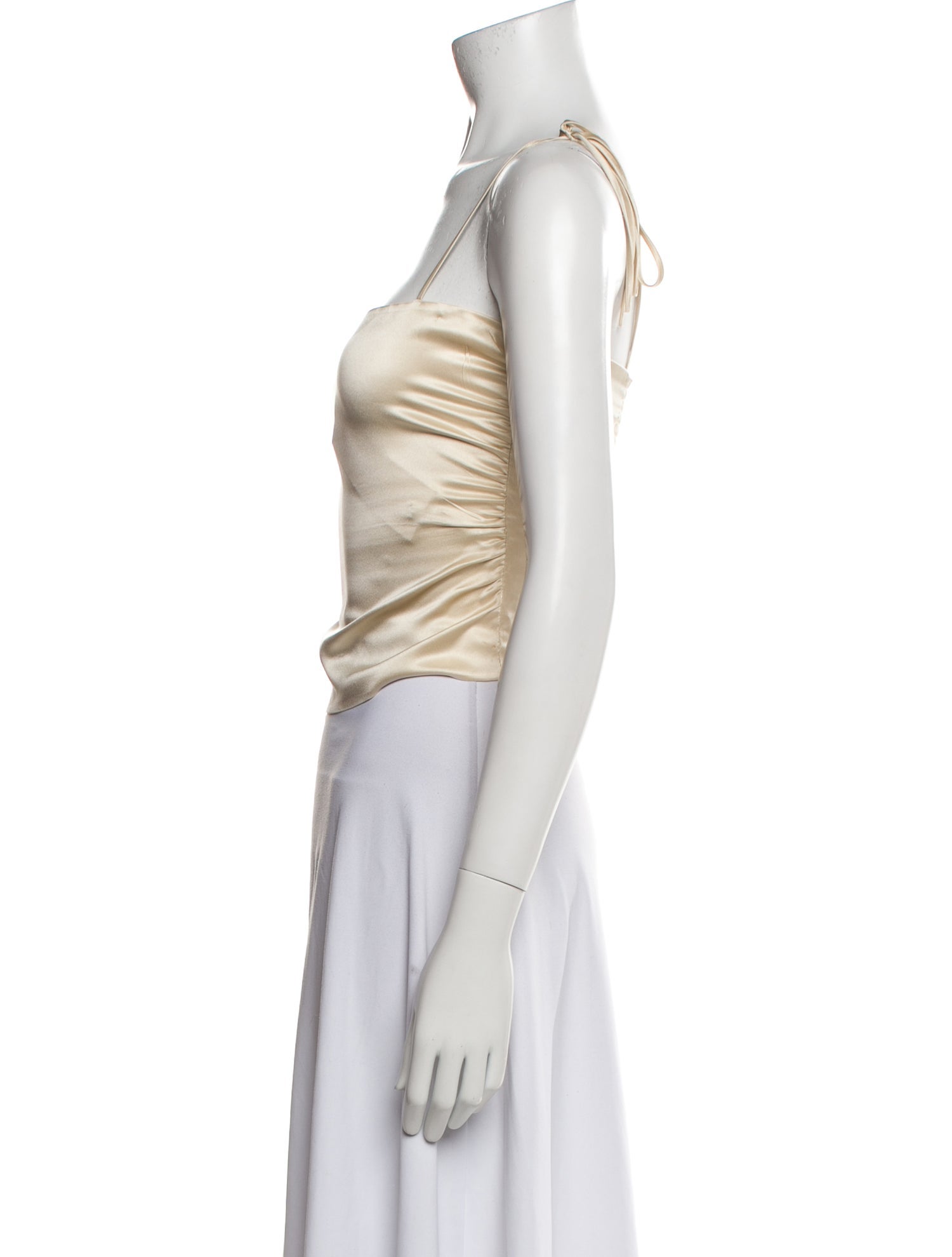 Reformation Silk Square Neckline Crop Top