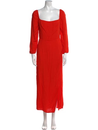 Reformation Square Neckline Long Dress