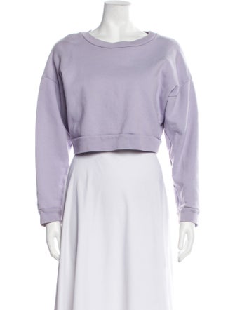 Reformation Bateau Neckline Long Sleeve Crop Top