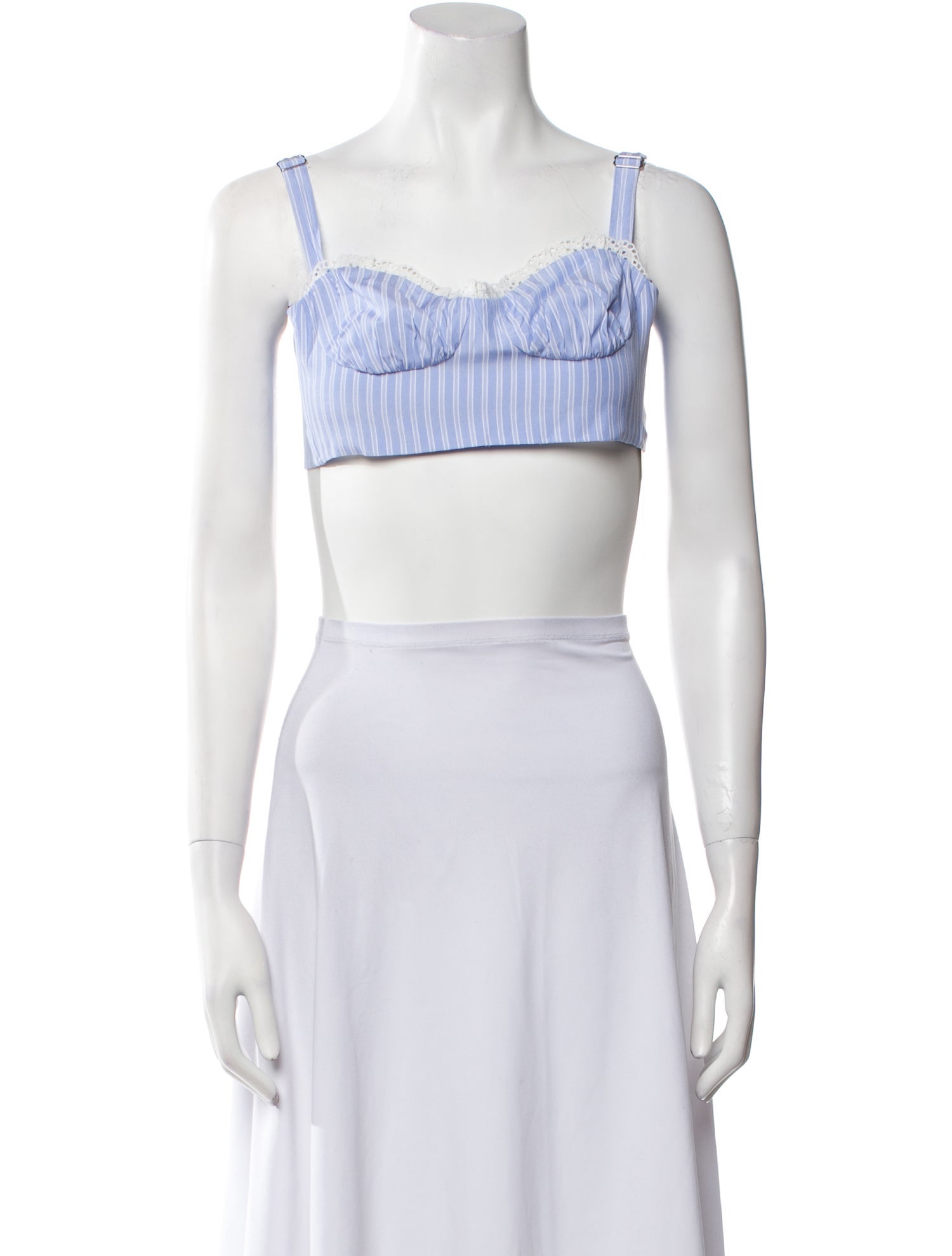 Reformation Square Neckline Sleeveless Crop Top