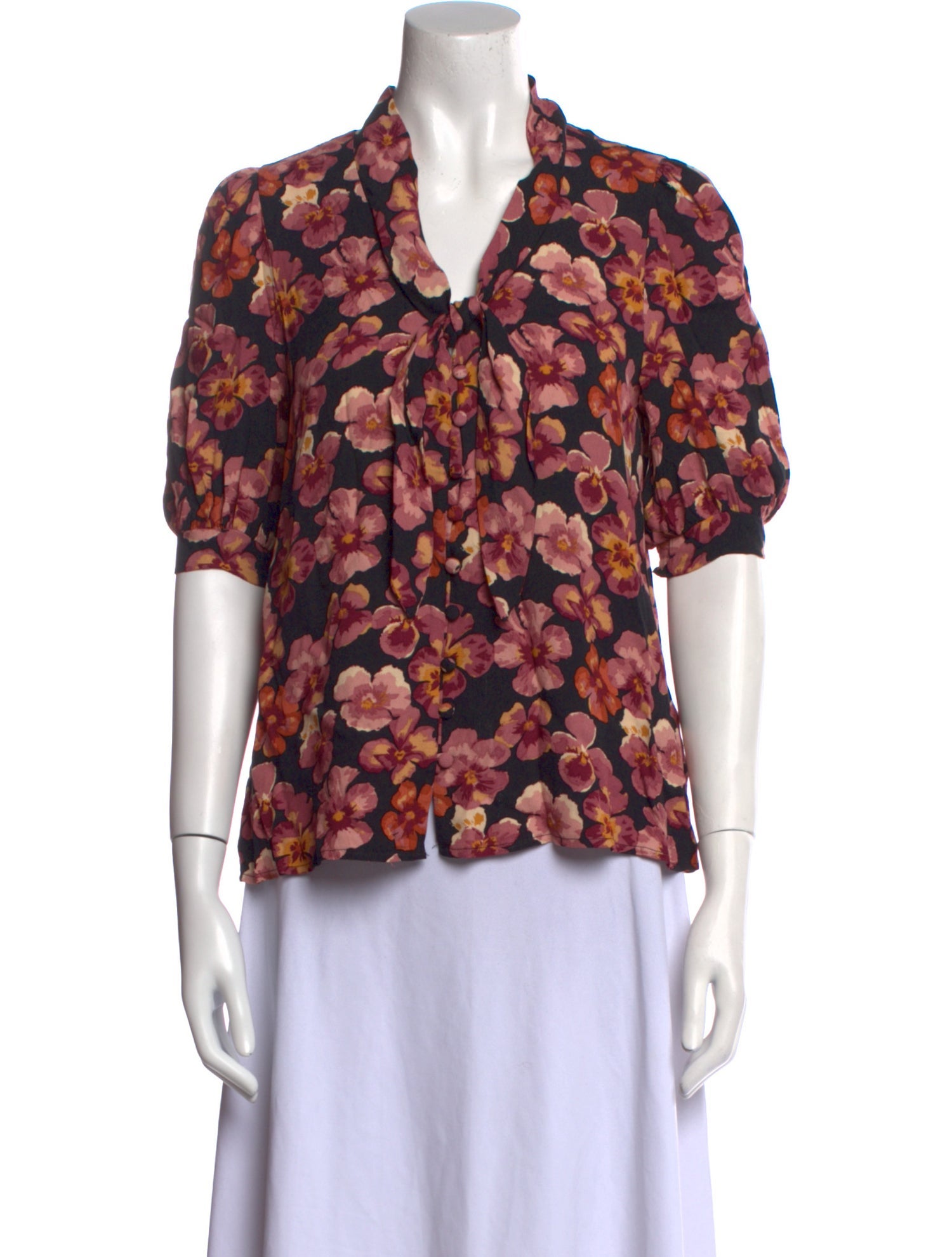 Reformation Floral Print V-Neck Blouse w/ Tags