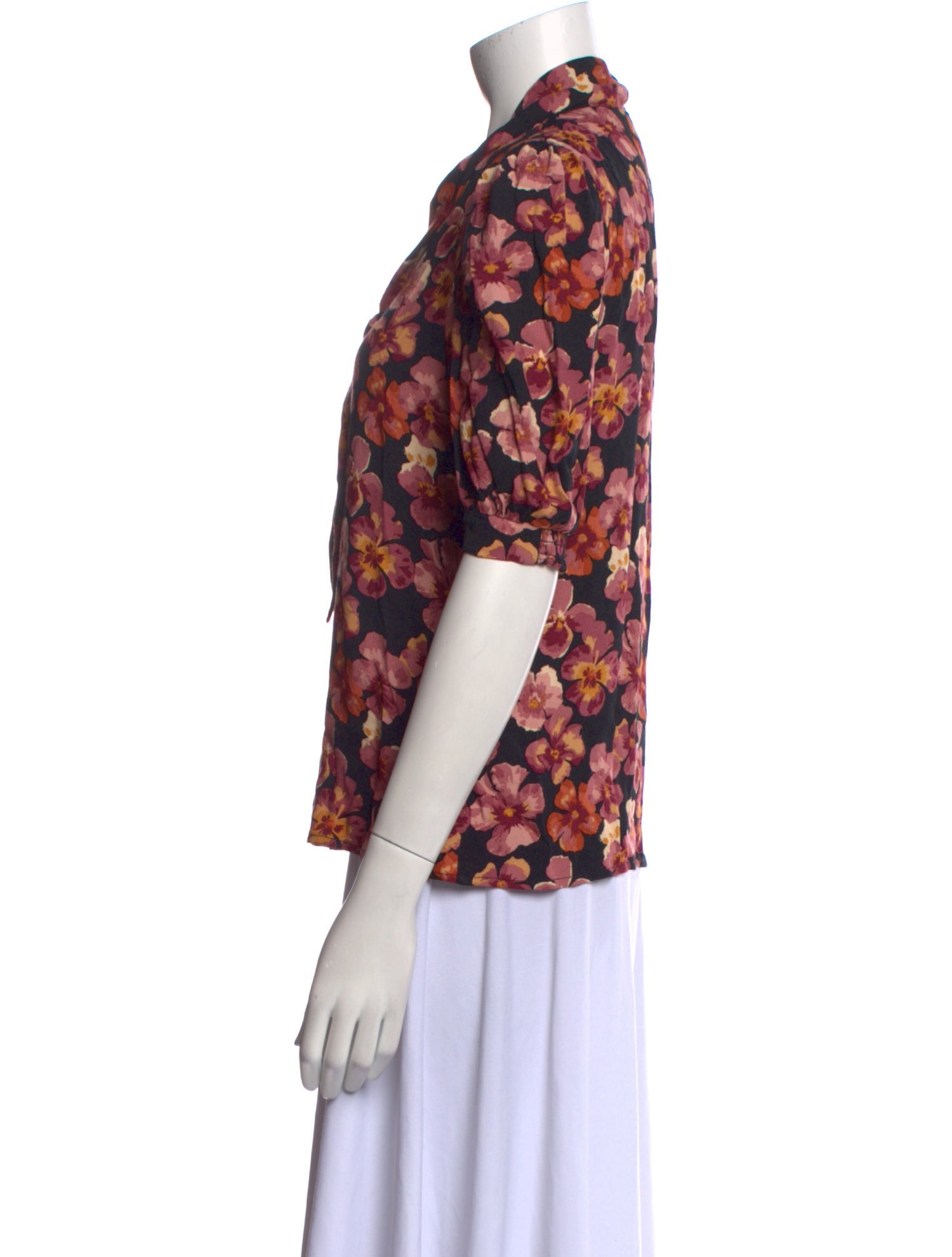 Reformation Floral Print V-Neck Blouse w/ Tags