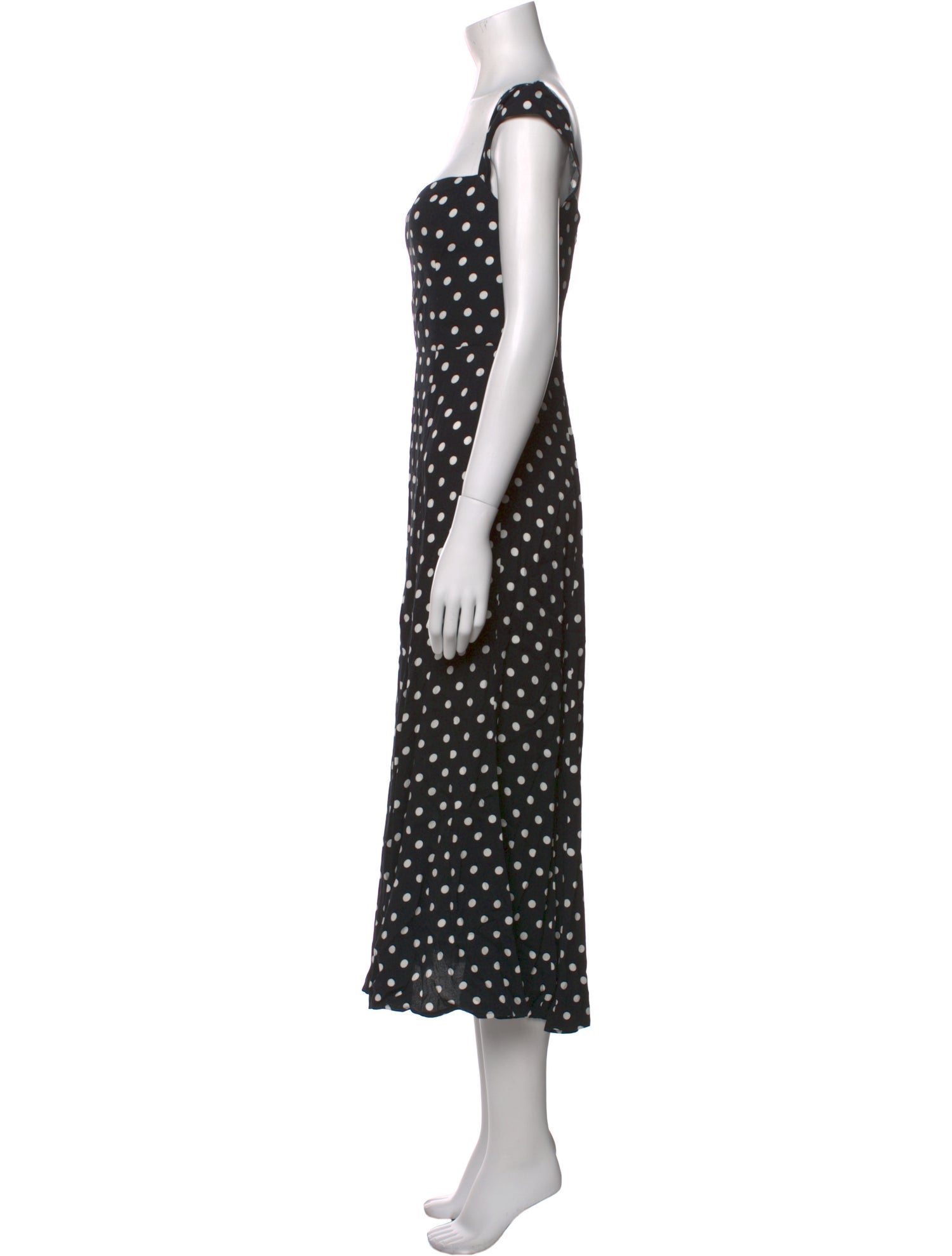 Reformation Polka Dot Print Long Dress