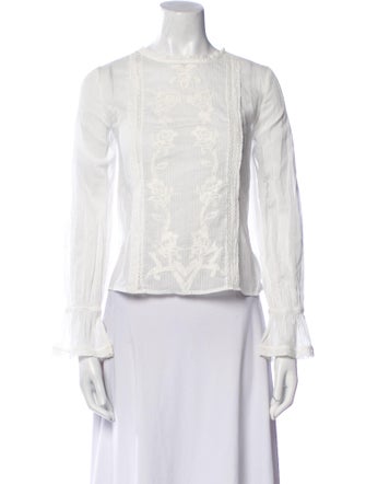 Reformation Striped Crew Neck Crop Top