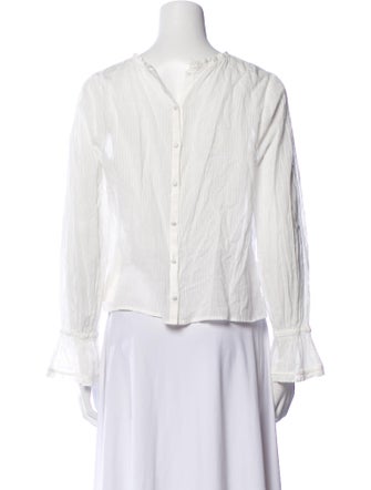 Reformation Striped Crew Neck Crop Top