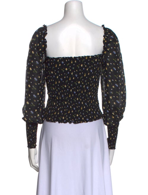 Reformation Linen Floral Print Crop Top