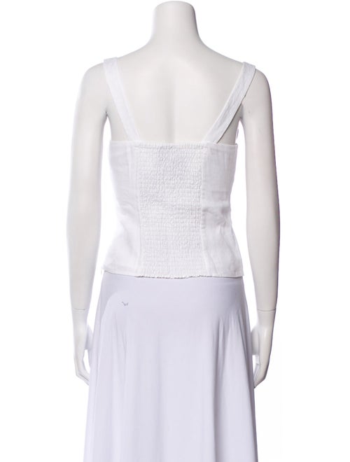 Reformation Linen Square Neckline Crop Top