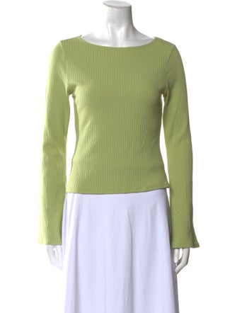 Reformation Scoop Neck Long Sleeve Top