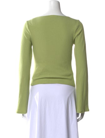 Reformation Scoop Neck Long Sleeve Top