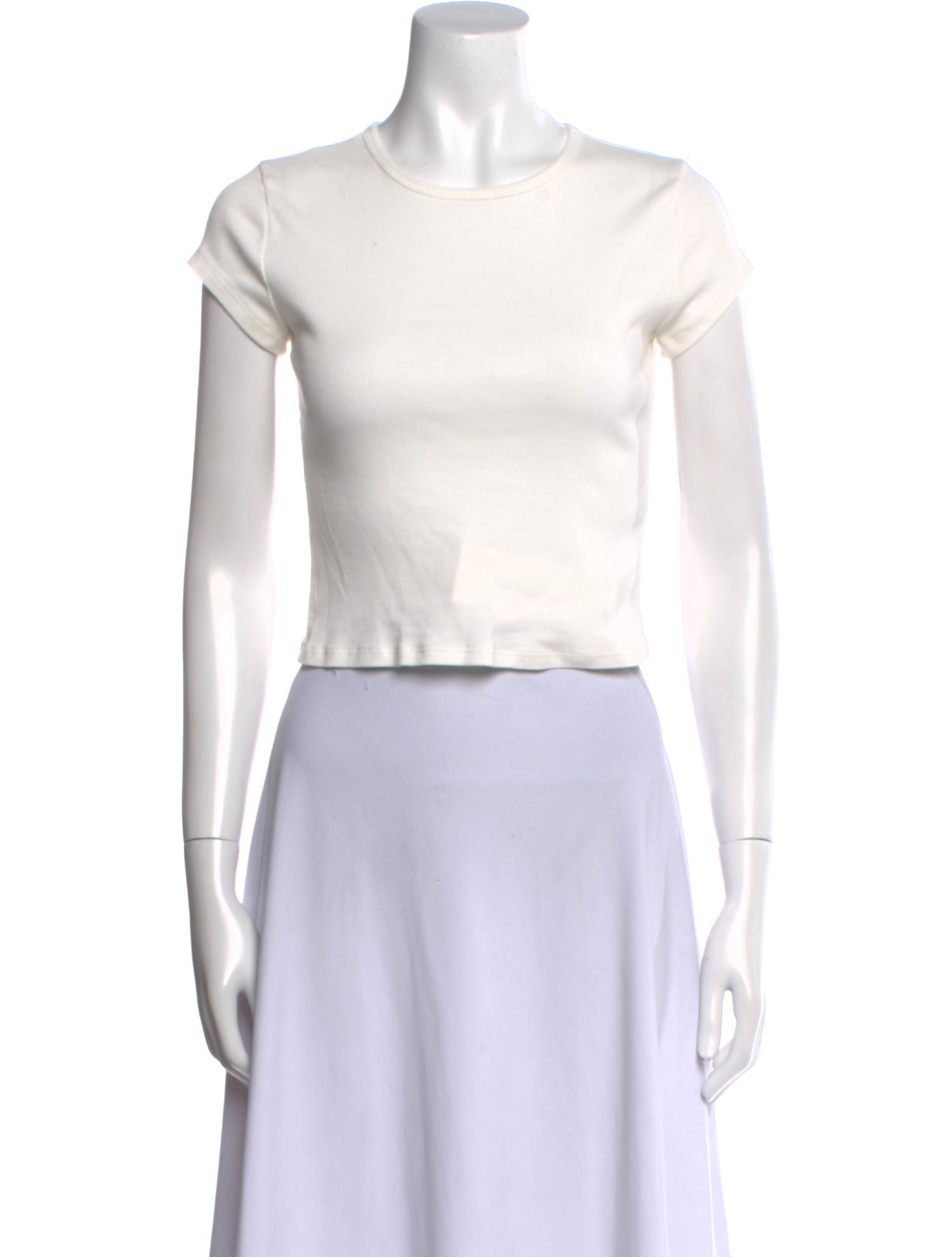 Reformation Crew Neck Short Sleeve Crop Top