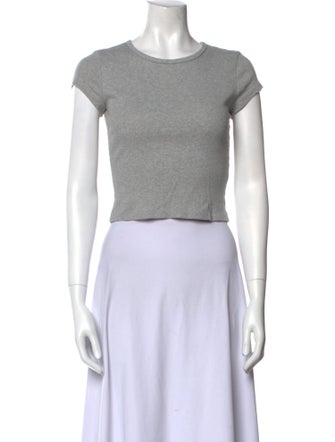 Reformation Crew Neck Short Sleeve Crop Top