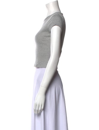 Reformation Crew Neck Short Sleeve Crop Top