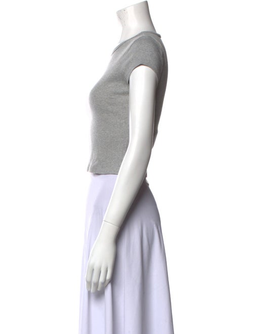 Reformation Crew Neck Short Sleeve Crop Top