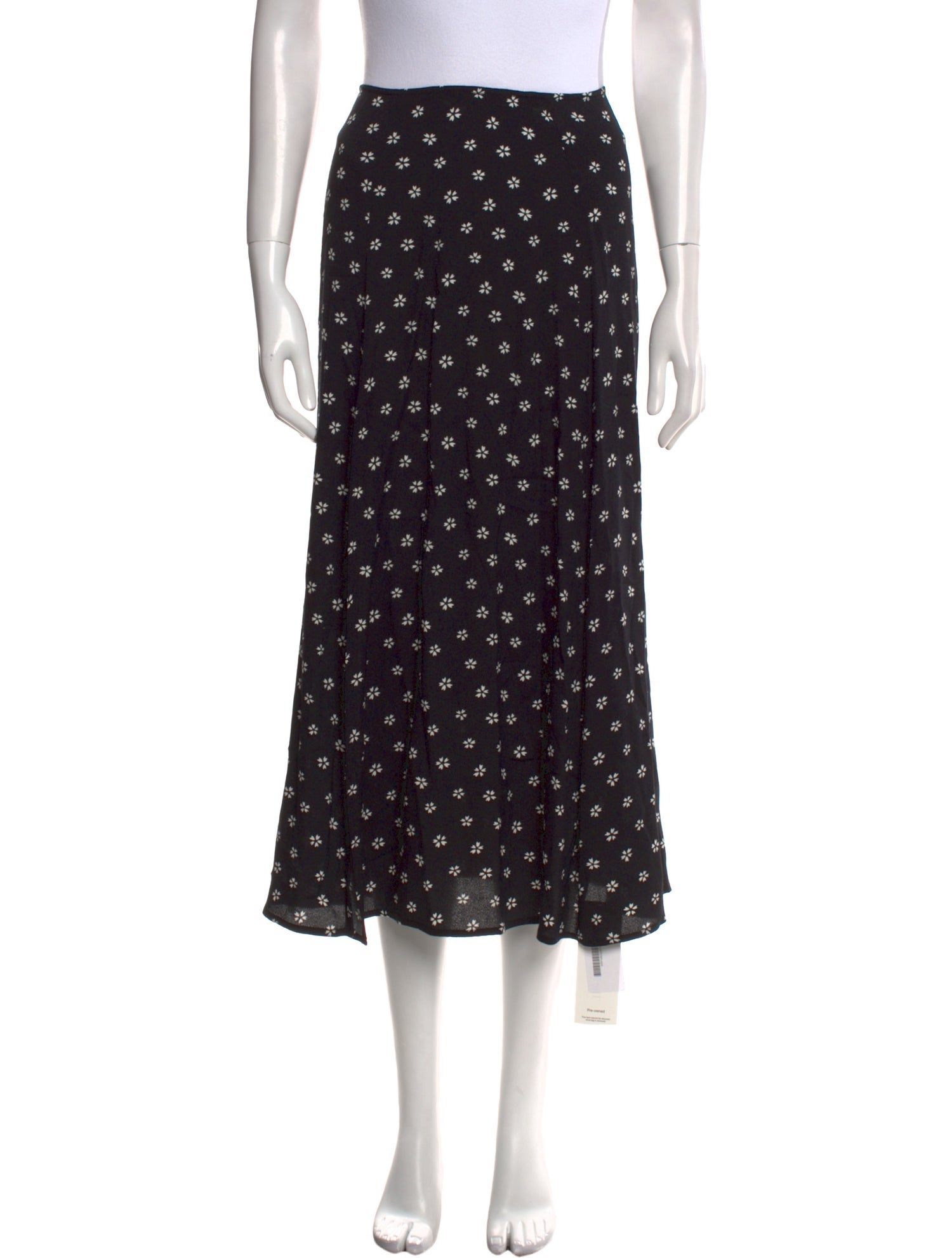 Reformation Floral Print Midi Length Skirt