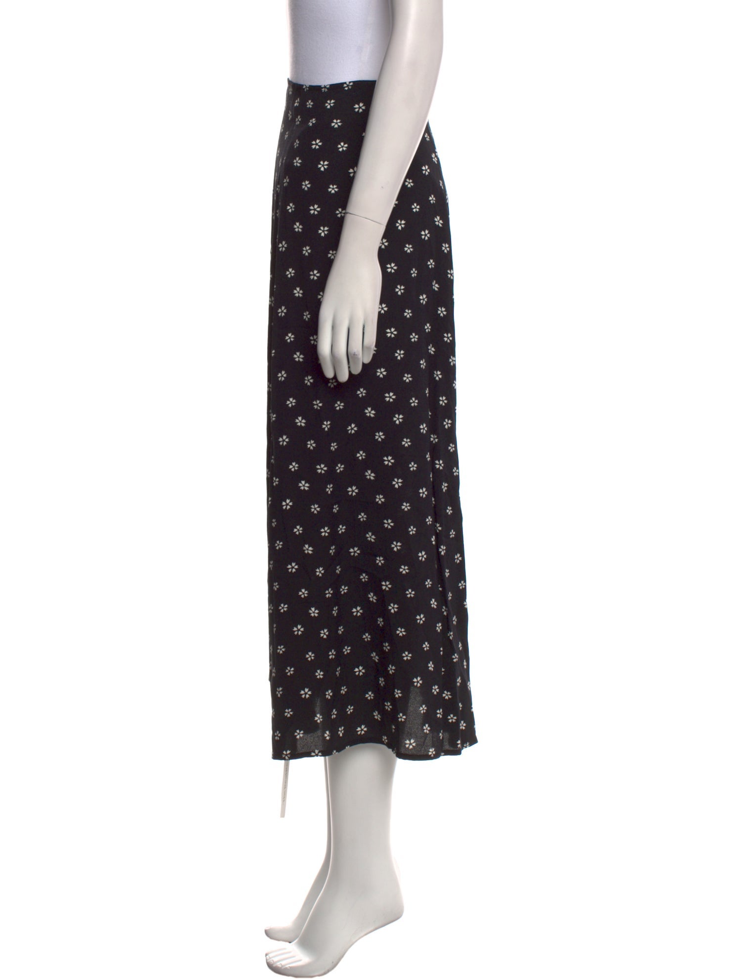 Reformation Floral Print Midi Length Skirt