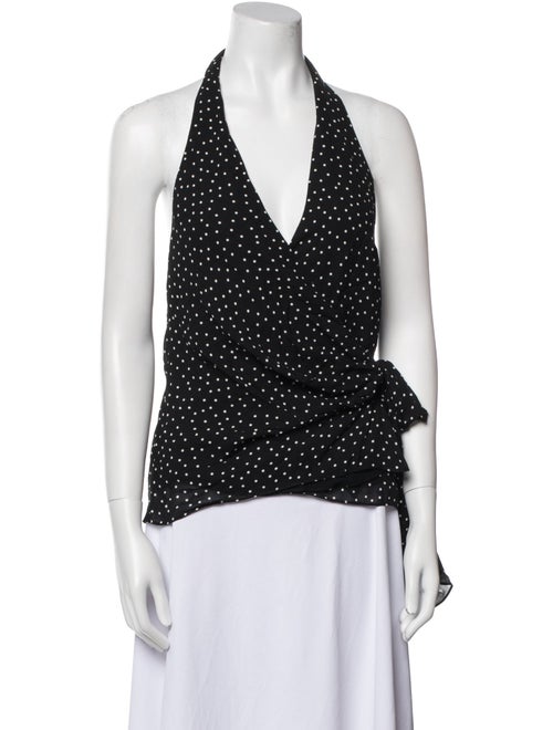 Reformation Polka Dot Print V-Neck Top