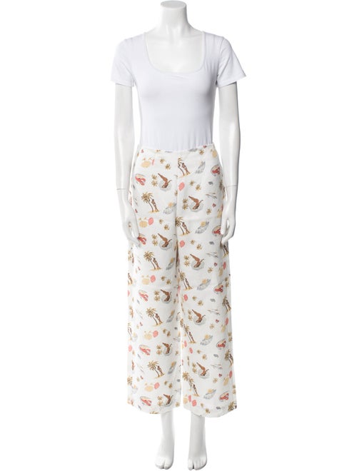 Reformation Linen Printed Pant Set