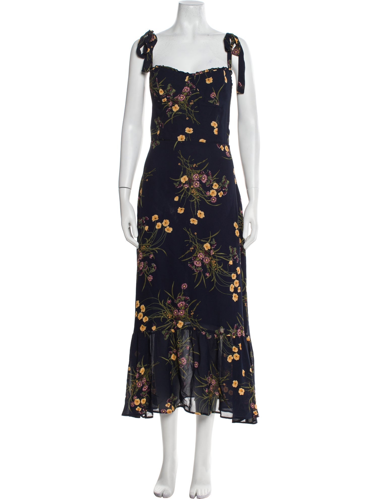 Reformation Floral Print Long Dress