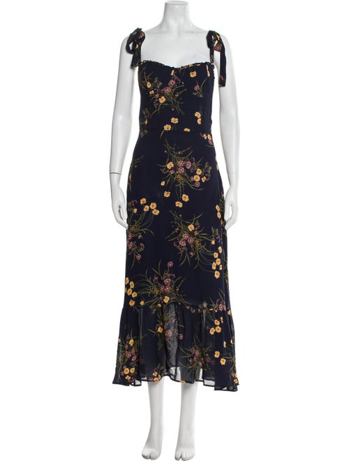 Reformation Floral Print Long Dress