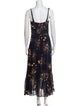 Reformation Floral Print Long Dress