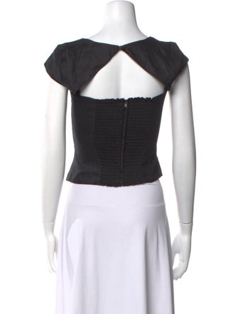 Reformation Linen Square Neckline Crop Top