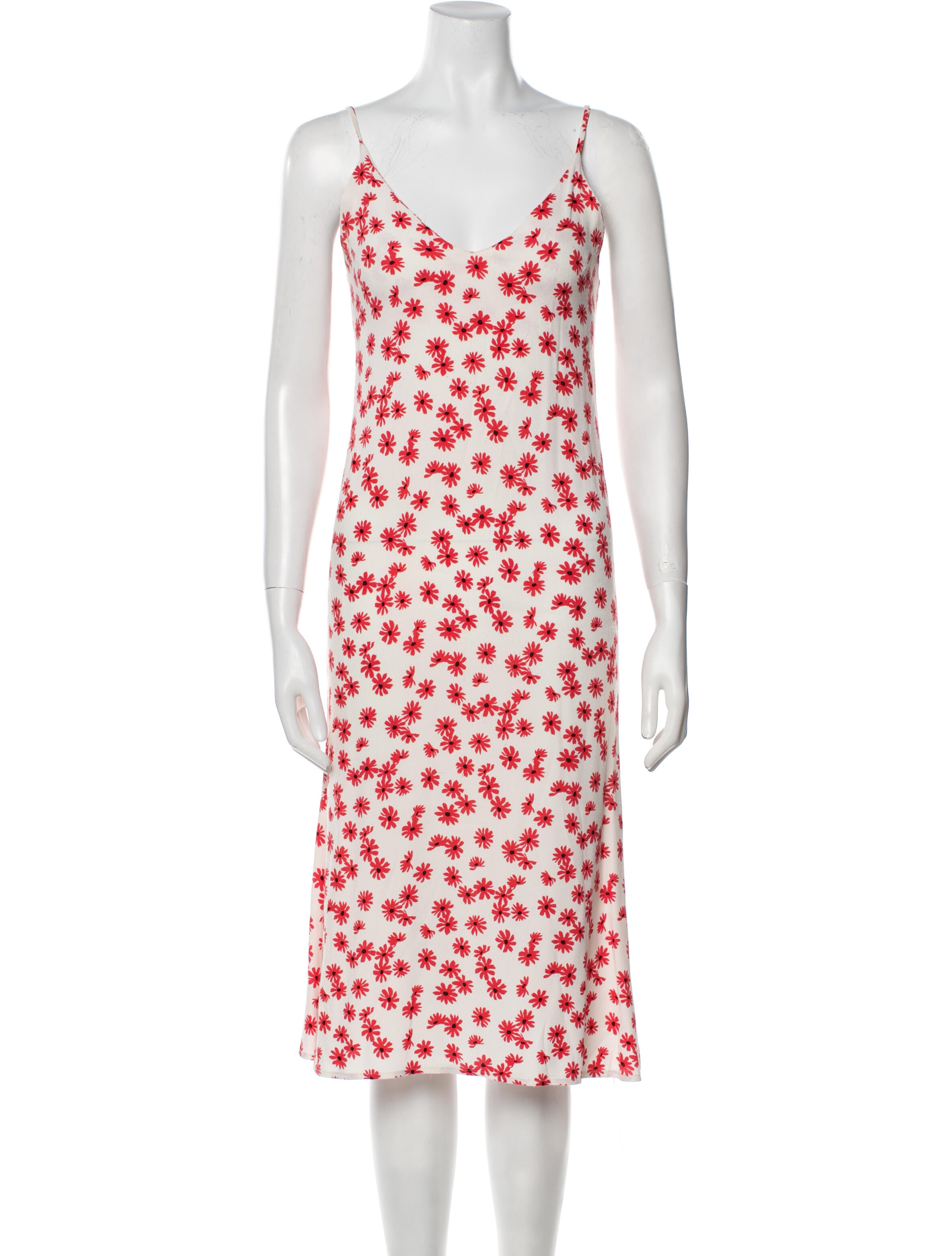 Reformation Floral Print Midi Length Dress