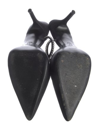 Reformation Satin Crystal Embellishments Mules