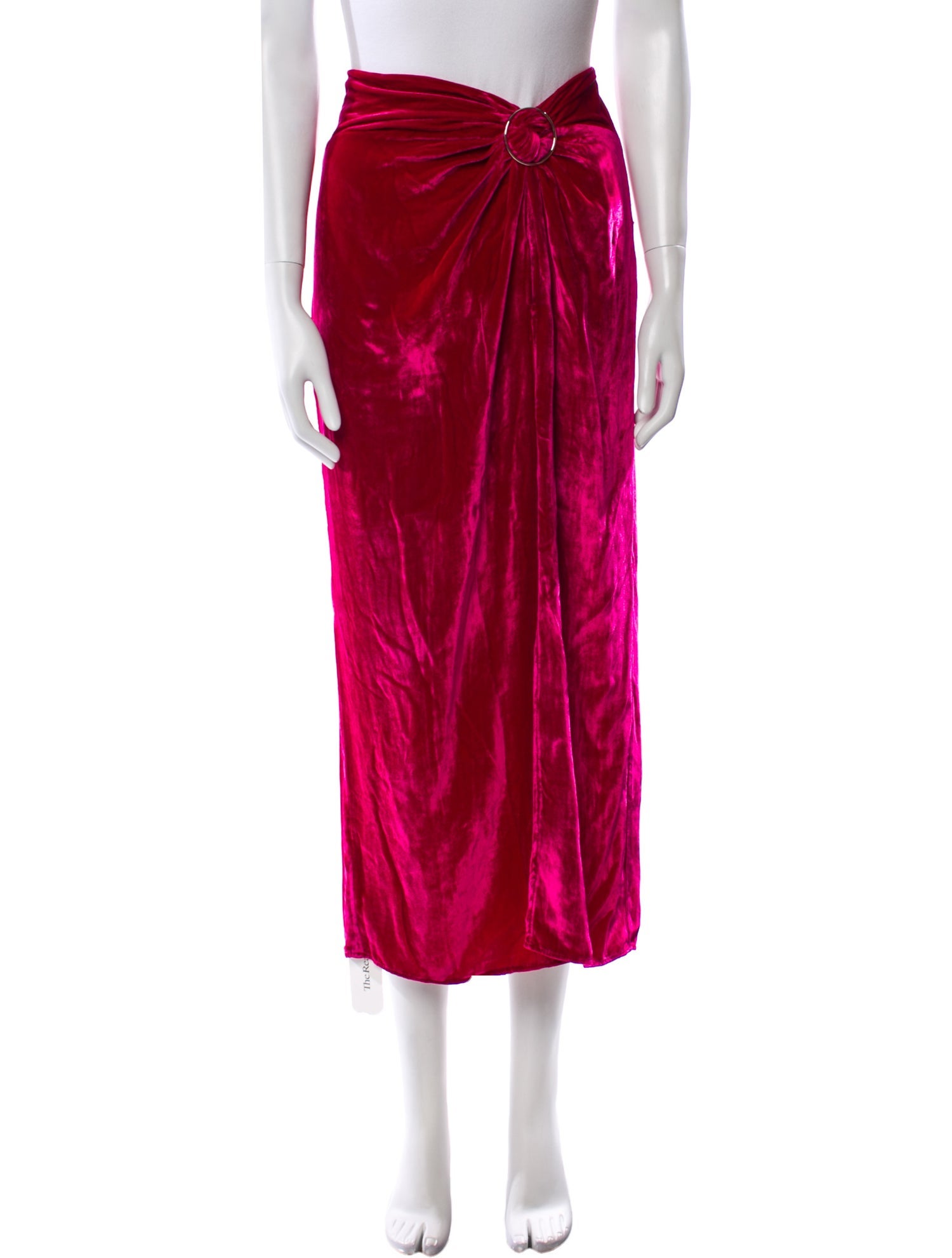 Reformation Pleated Accents Midi Length Skirt