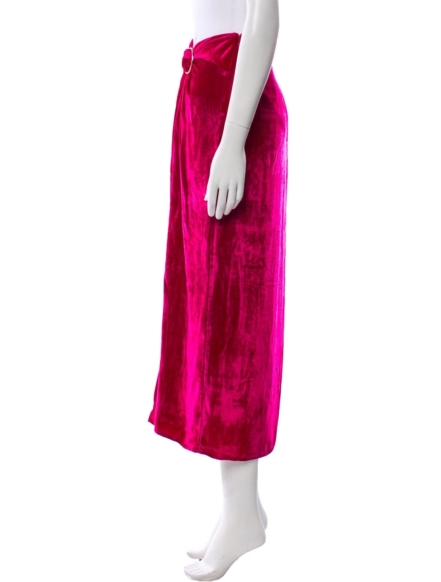 Reformation Pleated Accents Midi Length Skirt