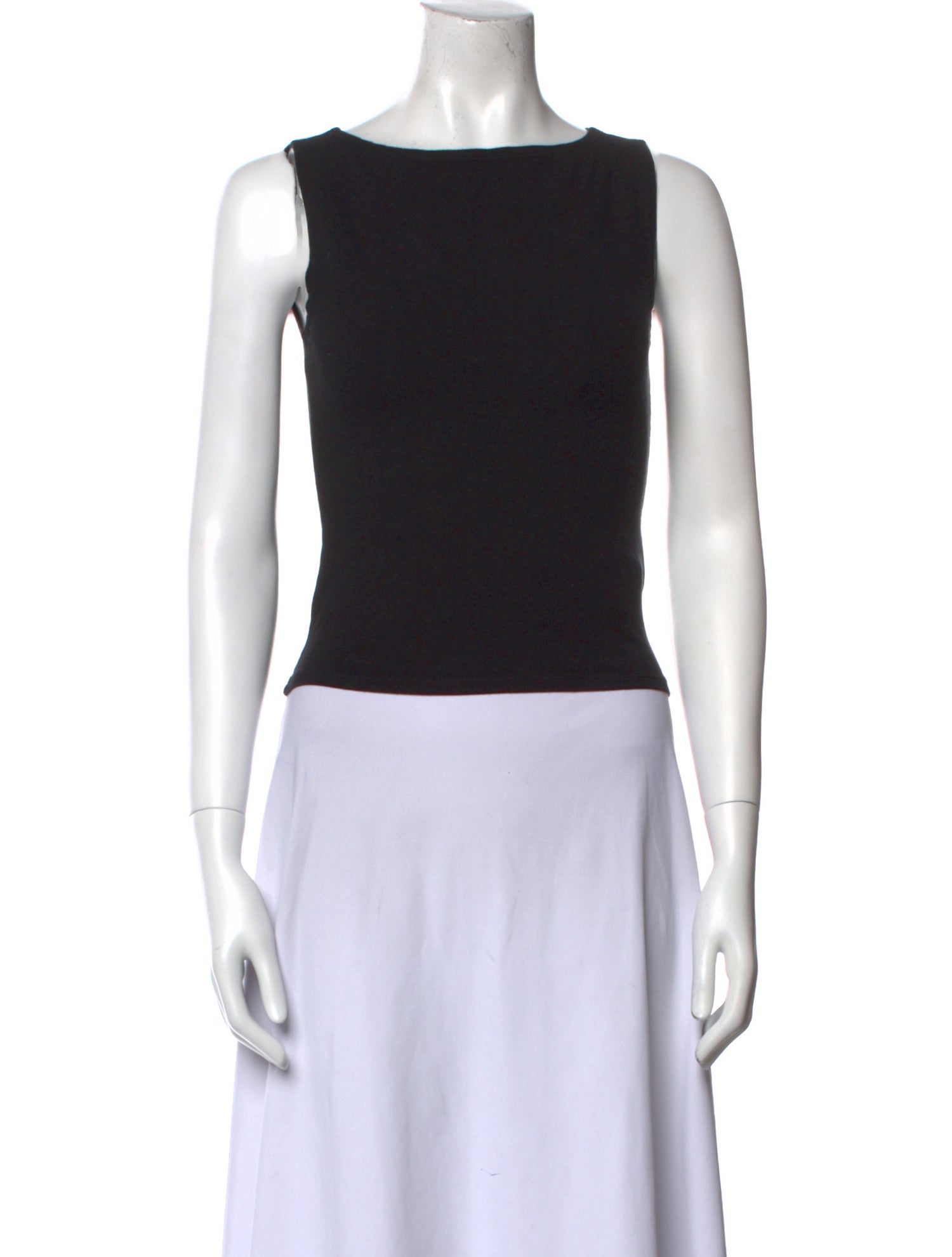 Reformation Bateau Neckline Sleeveless Crop Top