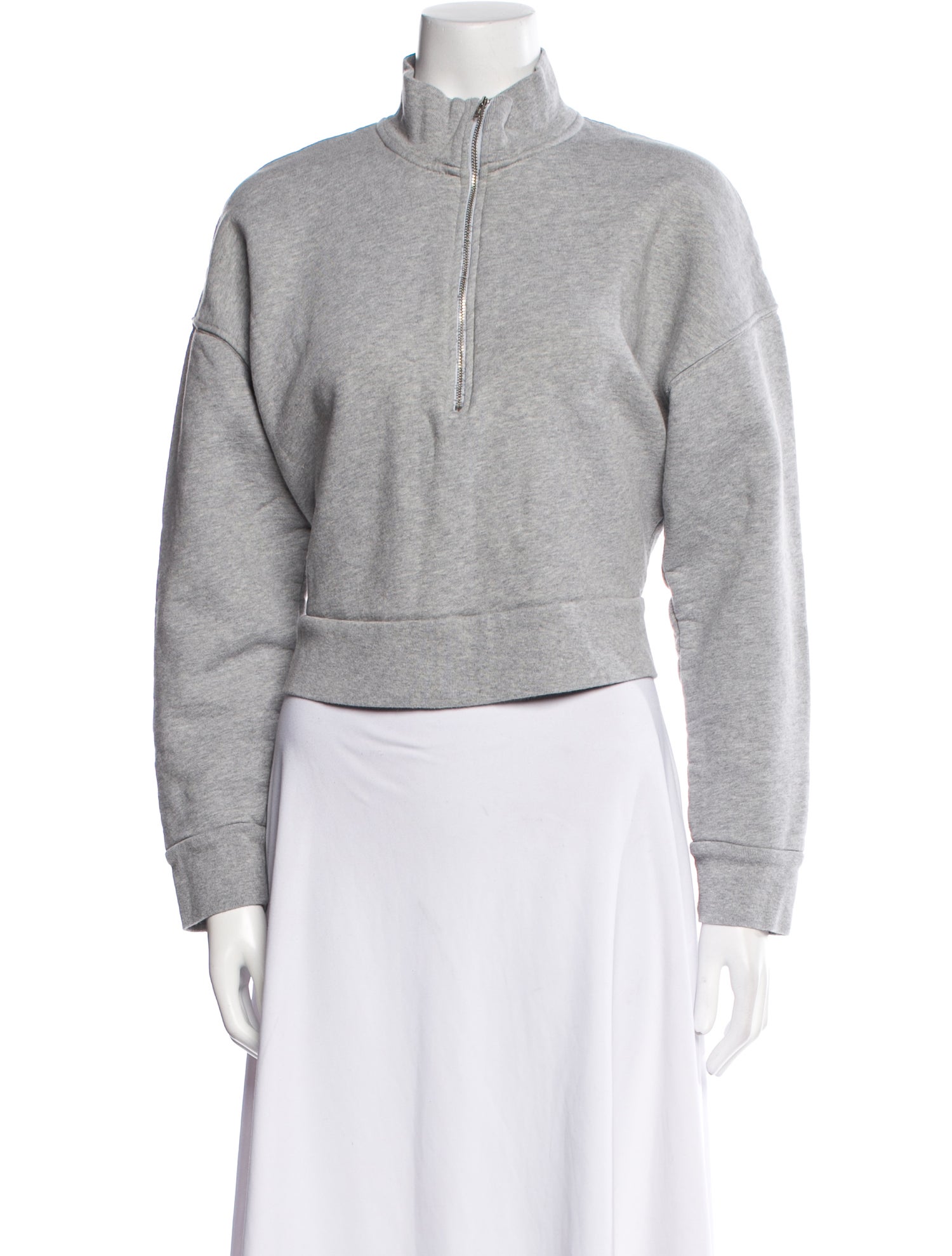 Reformation Mock Neck Long Sleeve Sweatshirt