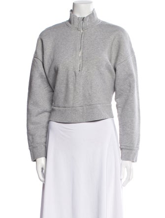 Reformation Mock Neck Long Sleeve Sweatshirt